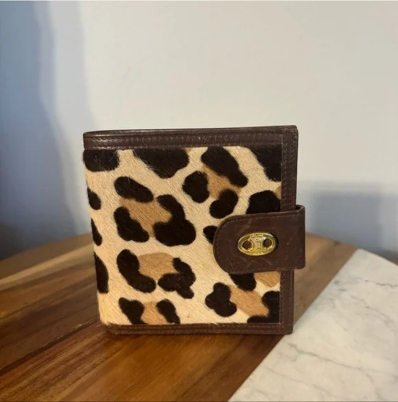 Rare CELINE Calf Hair Vintage Wallet - Picture 1 of 10